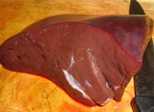 Steamed liver recipe for diet food