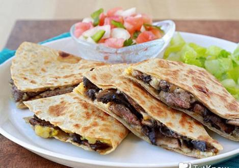 Tortilla simple recipe with sausage and cheese