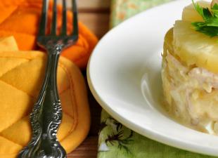 Класичний салат з курки з ананасом