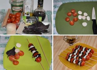 Caprese-Salat mit Tomaten und Mozzarella